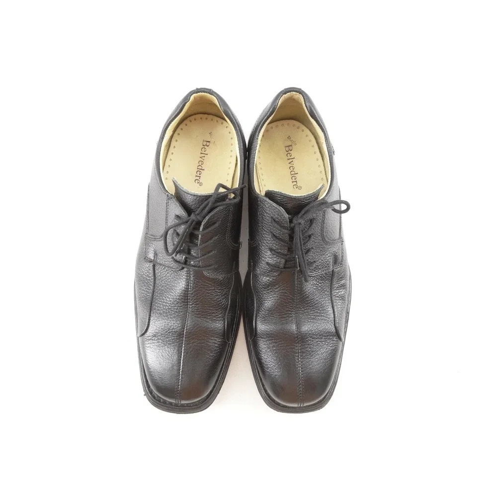 Studio Belvedere BAY BRIDGE Black Leather Mens Oxford‎ Dress Shoes Sz 10.5 D